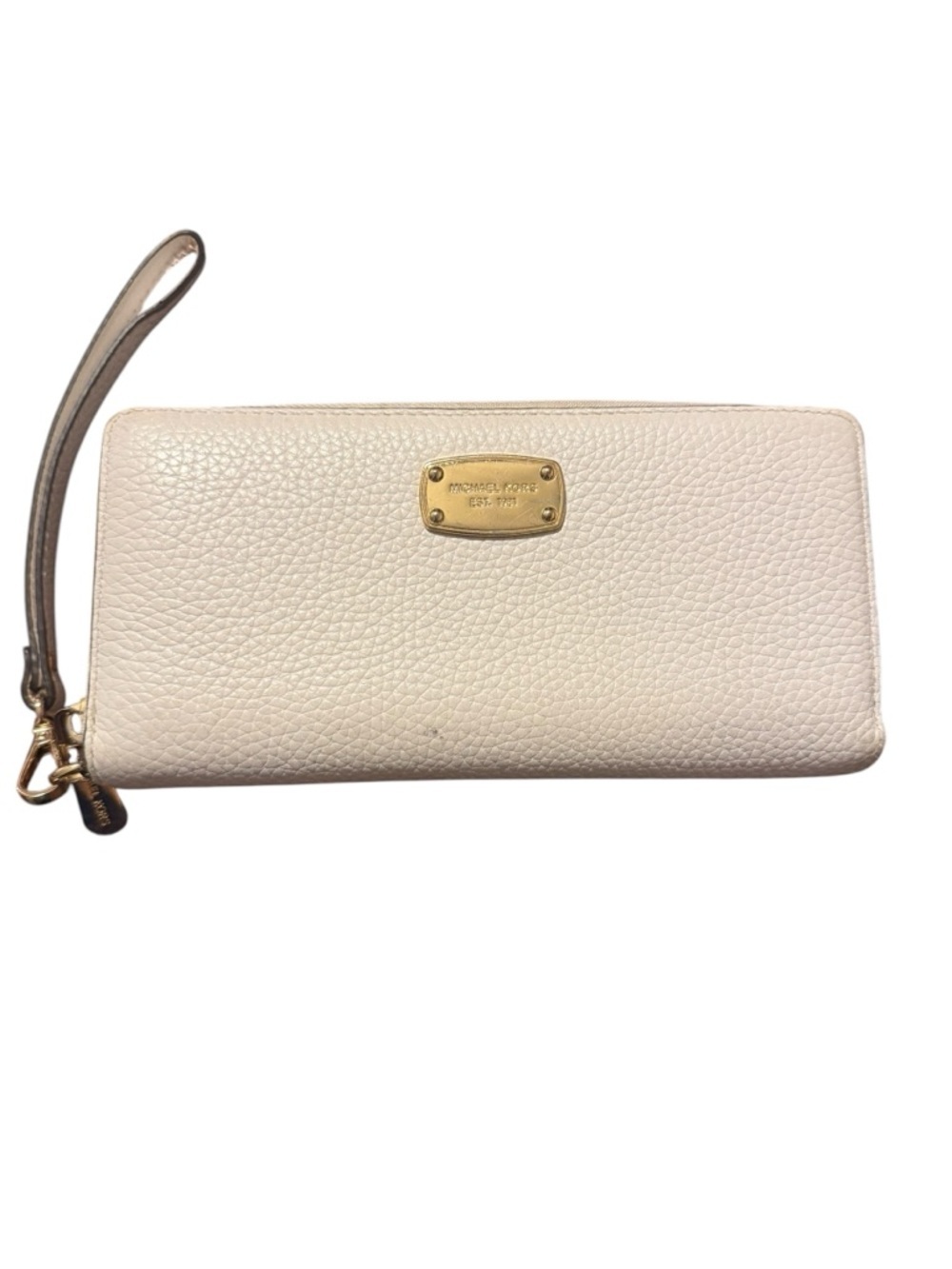 Michael Kors white Leather Wristlet Wallet